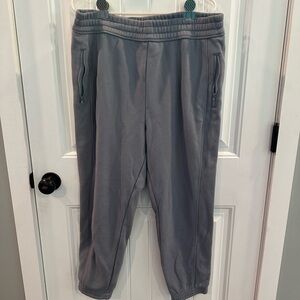 Fabletics cotton joggers with zippered side pockets.